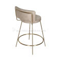 Stainless steel plated with copper minimalist bar stool